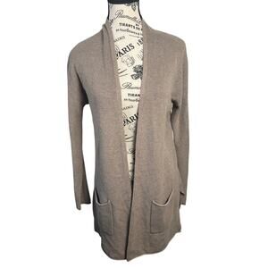 Philosophy Cashmere Blend Beige Pocketed Cardigan